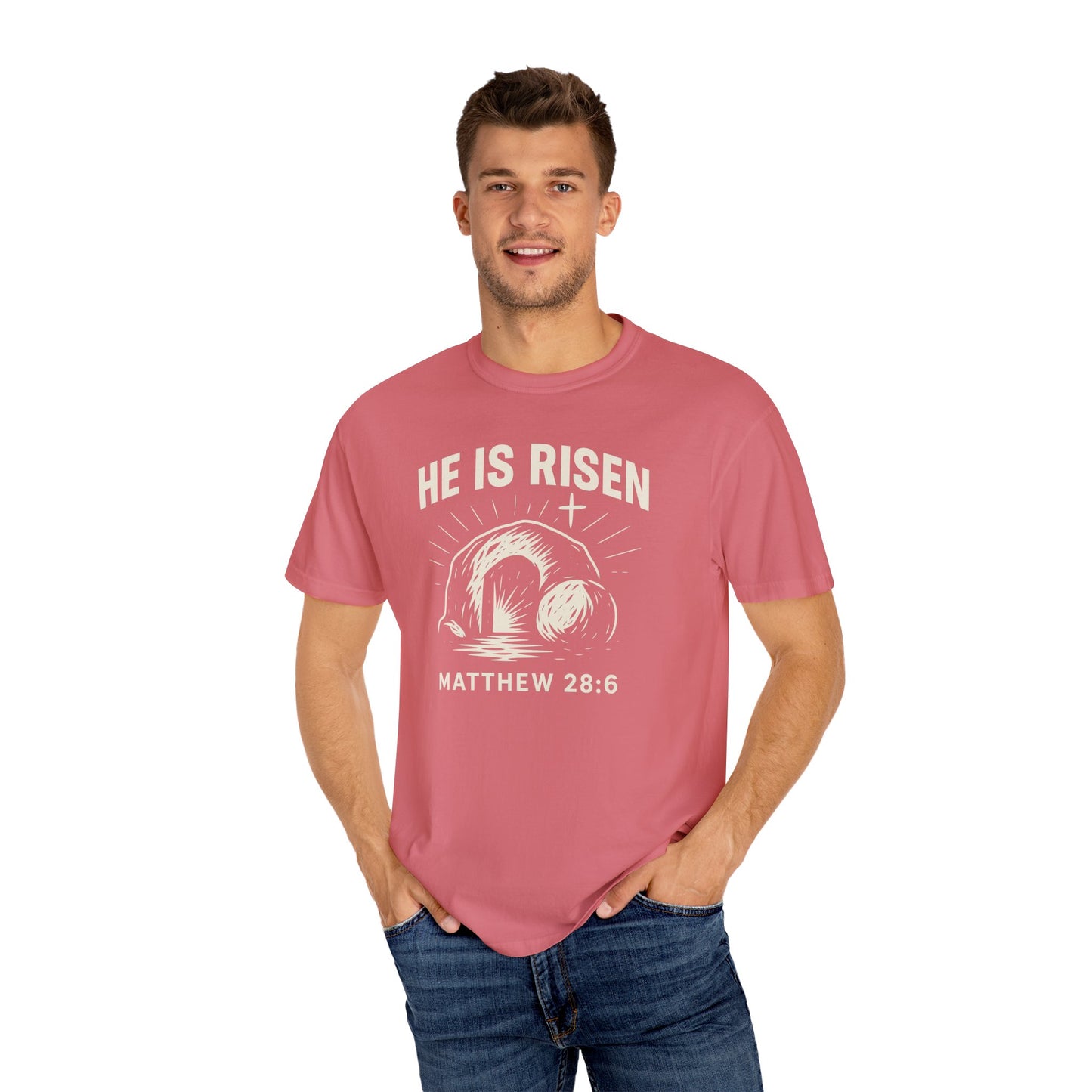 He Is Risen Unisex Tee - Matthew 28:6
