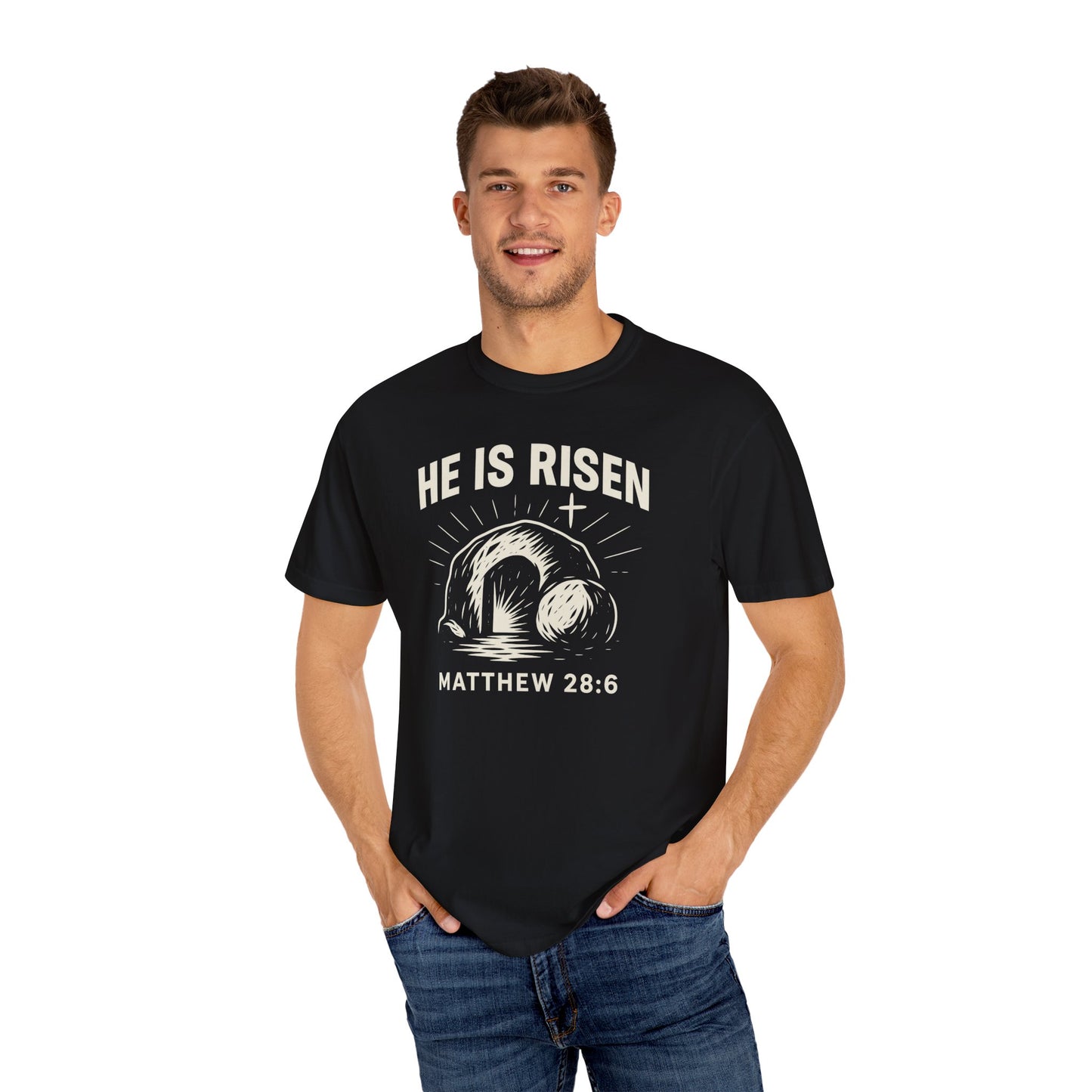 He Is Risen Unisex Tee - Matthew 28:6