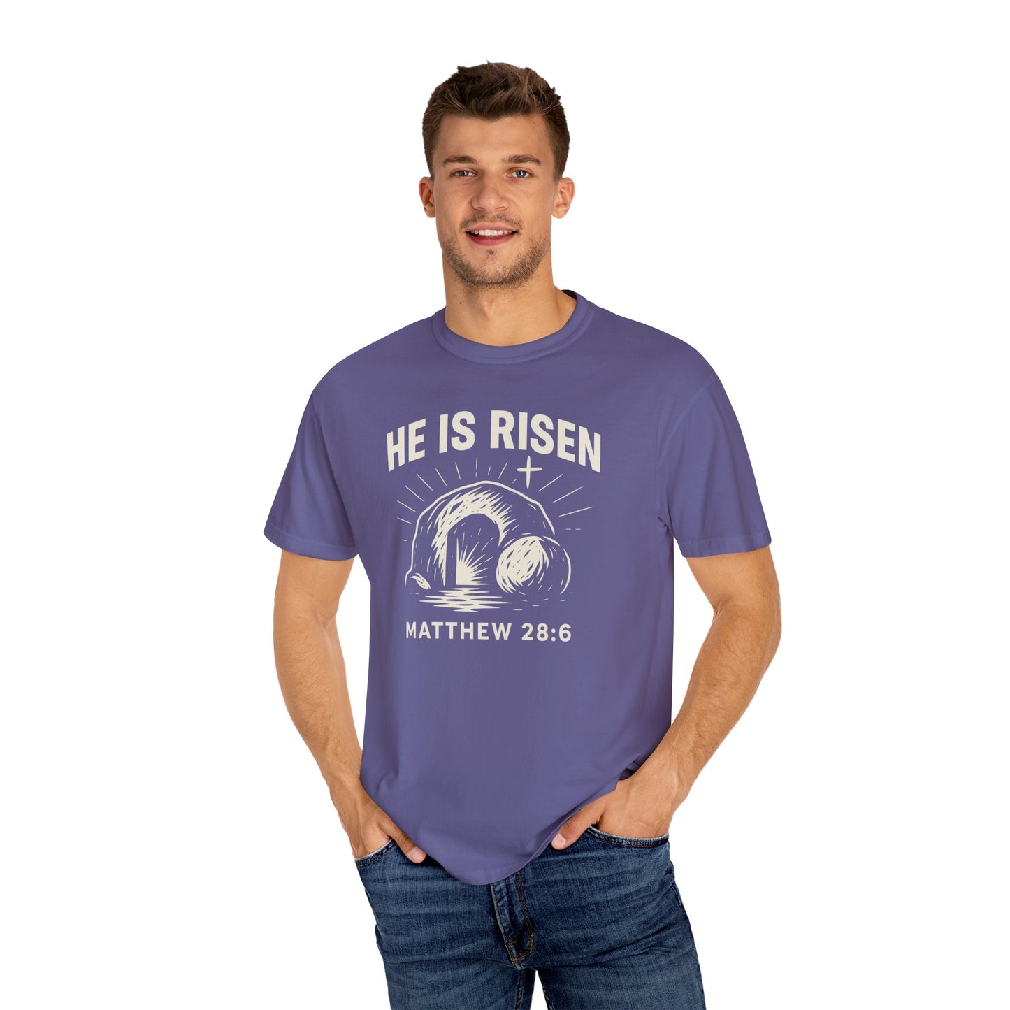 He Is Risen Unisex Tee - Matthew 28:6