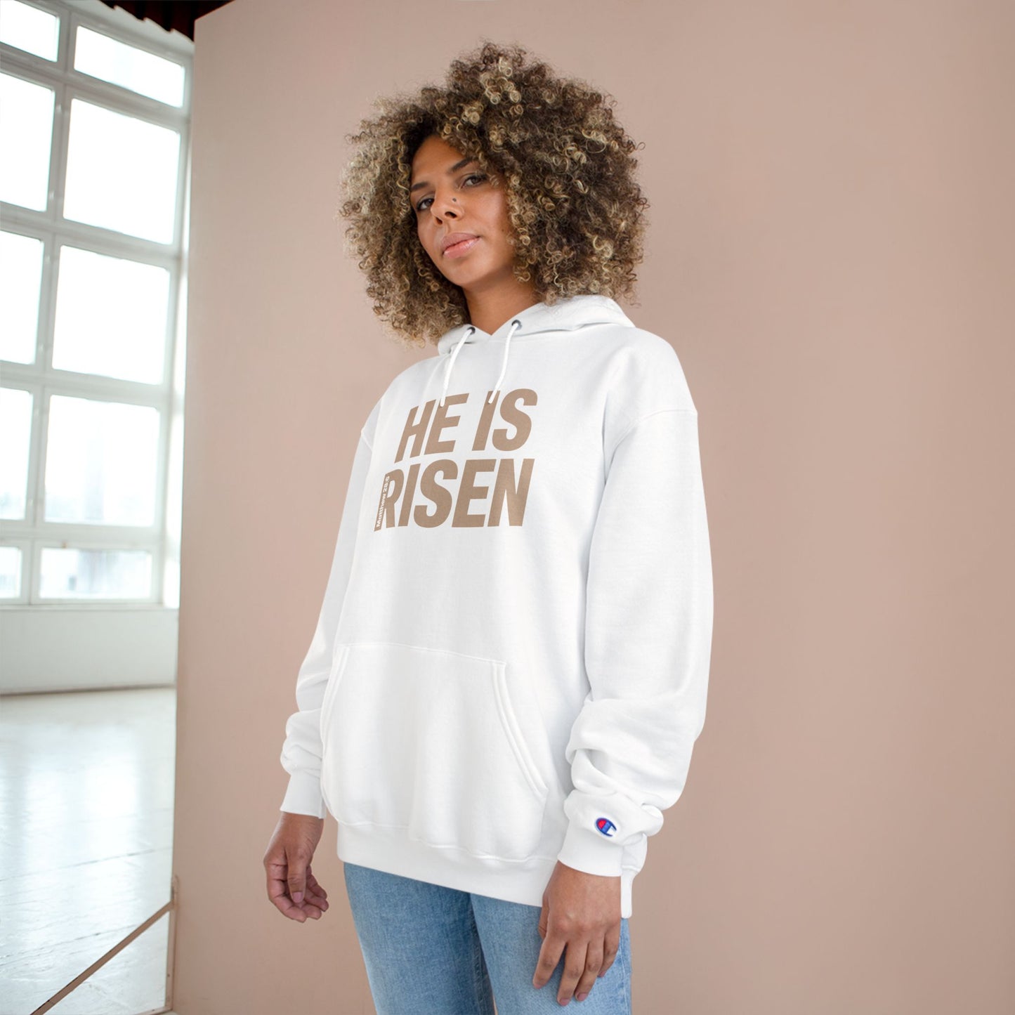 He is Risen Champion Hoodie - Matthew 28:6