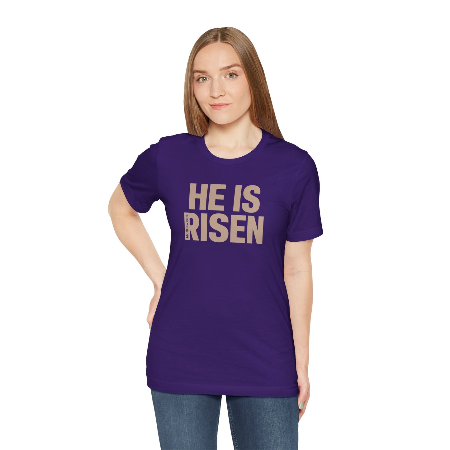 He Is Risen Christian T-Shirt - Matthew 28:6