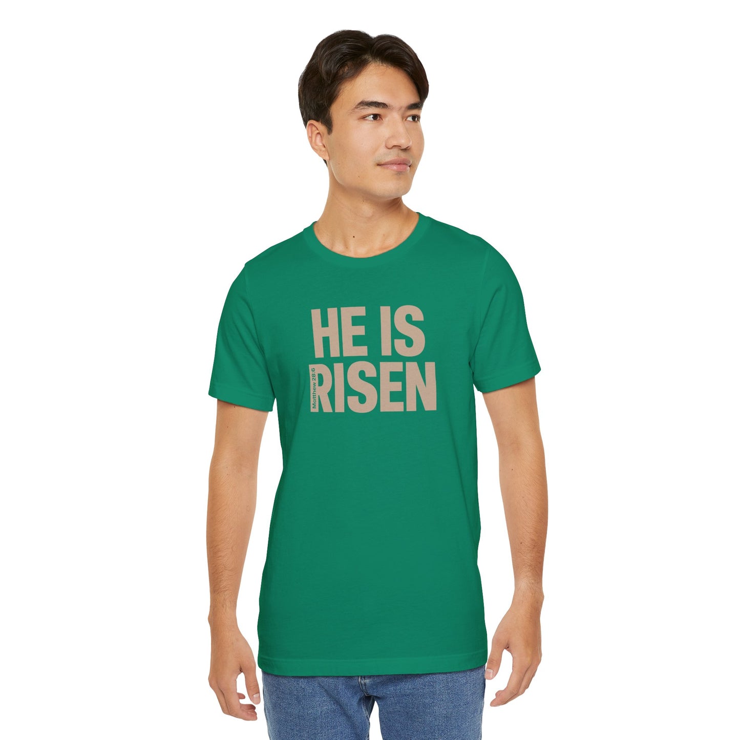 He Is Risen Christian T-Shirt - Matthew 28:6