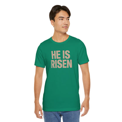 He Is Risen Christian T-Shirt - Matthew 28:6