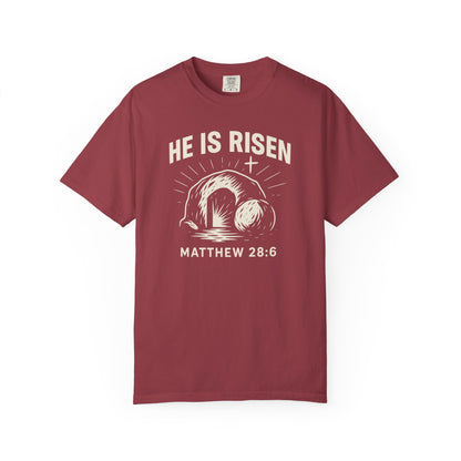 He Is Risen Unisex Tee - Matthew 28:6