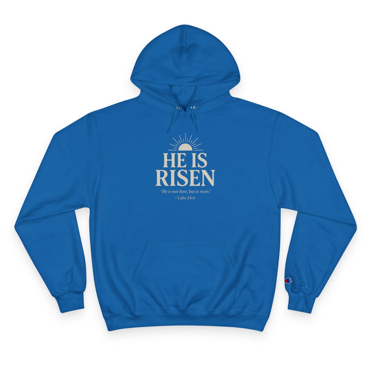 He Is Risen Christian Hoodie – Luke 24:6 Bible Verse Sweatshirt for Men and Women
