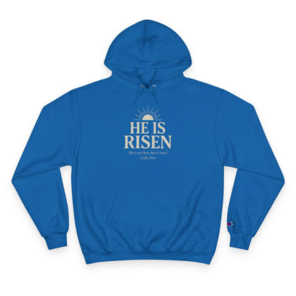 He Is Risen Christian Hoodie – Luke 24:6 Bible Verse Sweatshirt for Men and Women