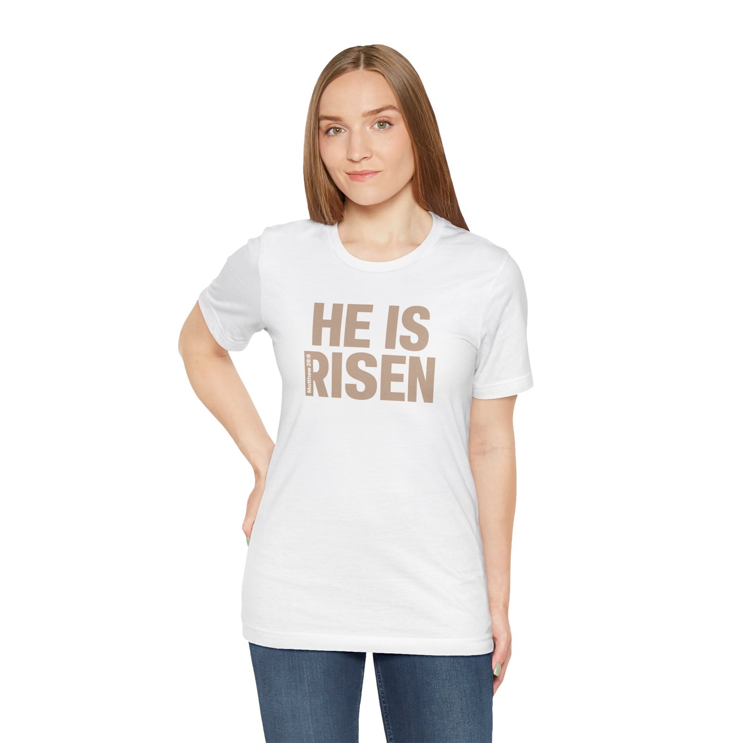 He Is Risen Christian T-Shirt - Matthew 28:6