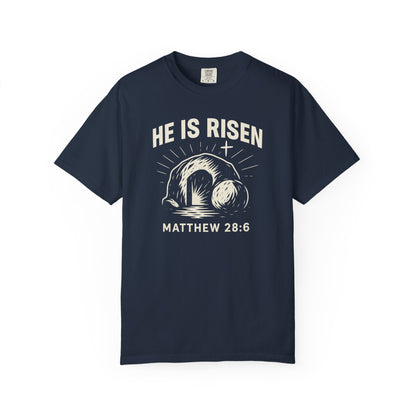 He Is Risen Unisex Tee - Matthew 28:6