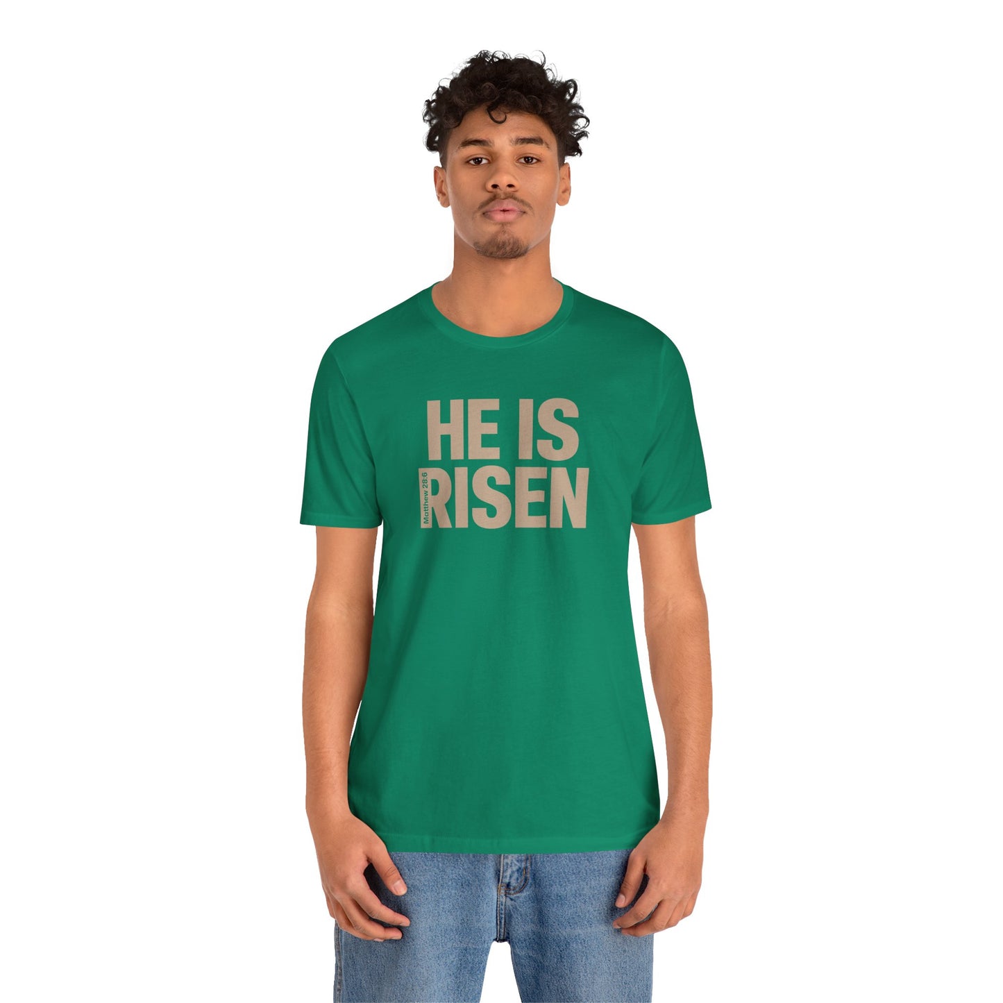 He Is Risen Christian T-Shirt - Matthew 28:6