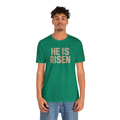 He Is Risen Christian T-Shirt - Matthew 28:6