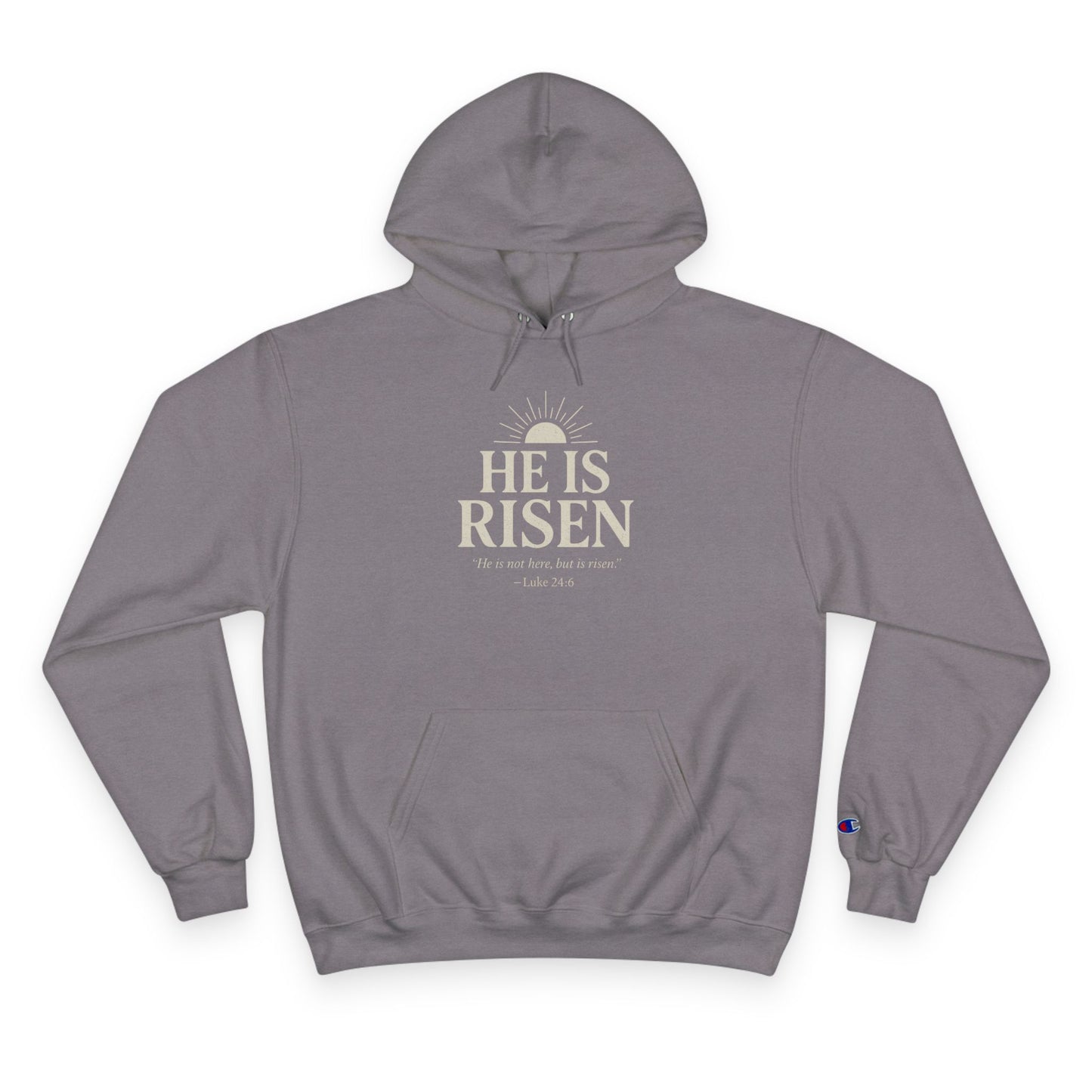 He Is Risen Christian Hoodie – Luke 24:6 Bible Verse Sweatshirt for Men and Women