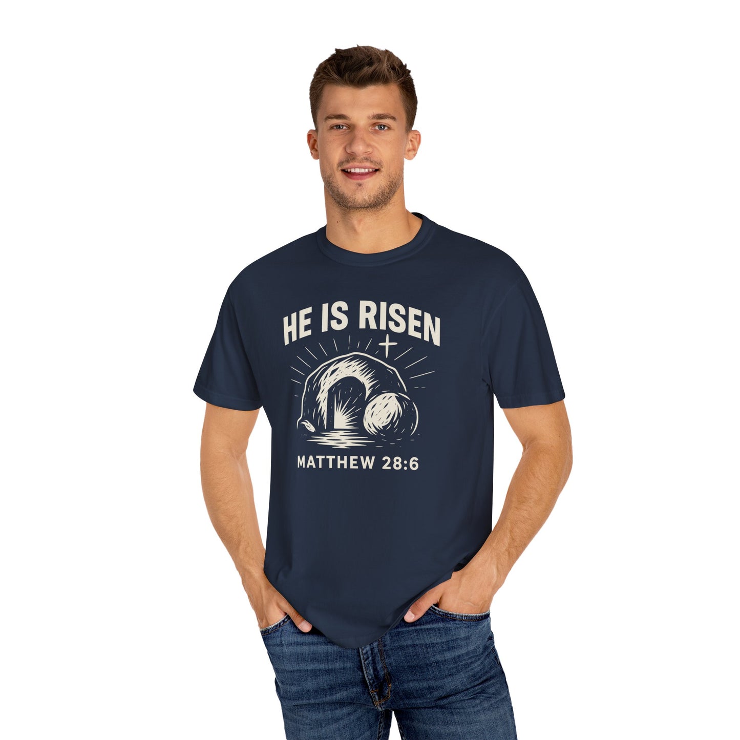 He Is Risen Unisex Tee - Matthew 28:6